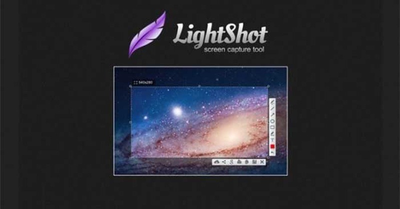 Phần mềm Lightshot hỗ trợ người dùng Win 10 chỉnh sửa và thêm chú thích ngay sau khi quét vùng chọn màn hình.
